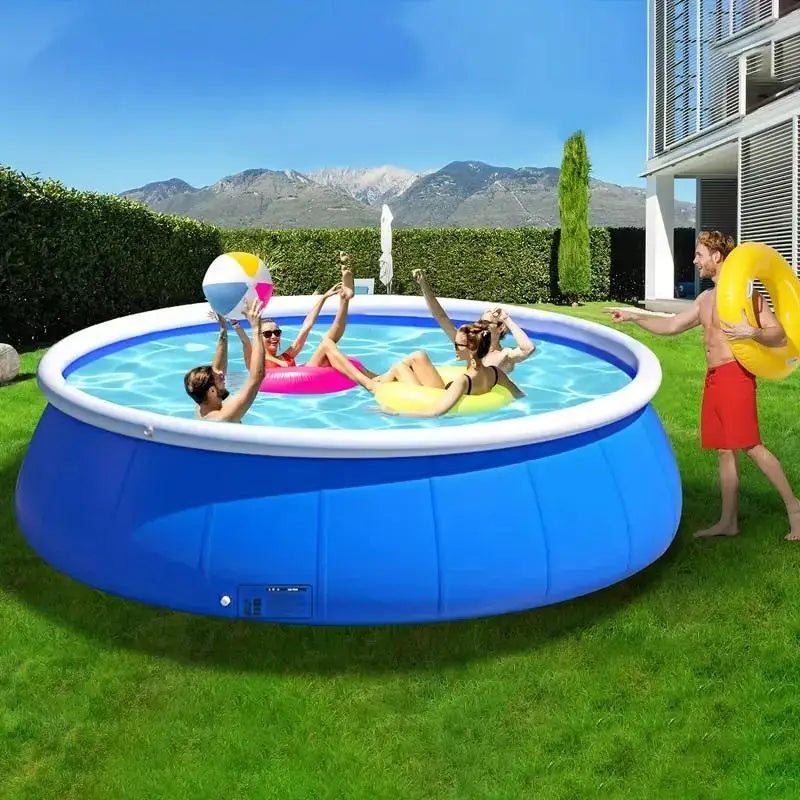 Inflatable Pool 244x63 Butterfly Coil Mesh Pool for Kids and Adults, Outdoor Fun, Easy Setup.