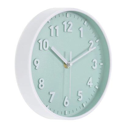8 Inch Wall Clock 3D Number Quartz Battery Operated Silent Non-Ticking Round Wall Clocks Decorative.
