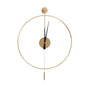 Decorative Silent Metal Wall Chronometer Large Traditional Non-Ticking Timepiece.