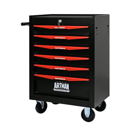 Rolling Metal Tool Chest with 6 Drawers, 20" 6-Drawer Tool Chest Cabinet with Ball Bearing Drawer Slides.