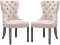 Velvet Dining Chairs Set of 4, Upholstered High-end Tufted Dining Chair with Nail head Back.