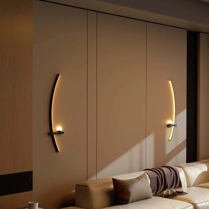 2pcs Modern Adjustable LED Wall Sconce, 31.5" Arched Metal Bedside Lamp, 3000K Warm Glow, Indoor Use.