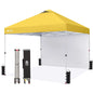 10x10 Pop Up Canopy with 1 Side Wall - Tent with One Push Setup - Outdoor Sun Shade for Events.