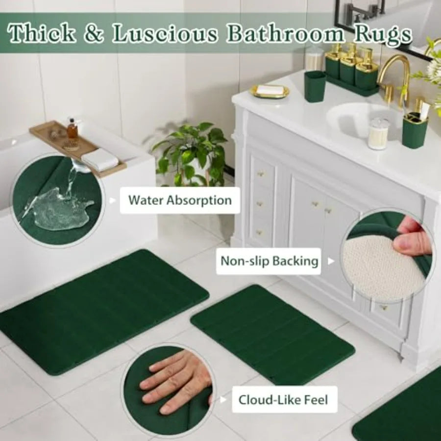 Bathroom Sets with Shower Curtain and Rugs 27PC Bathroom Accessory Set.