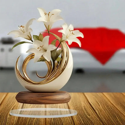 1 piece of lily desktop decoration ornament for living room desktop and office.