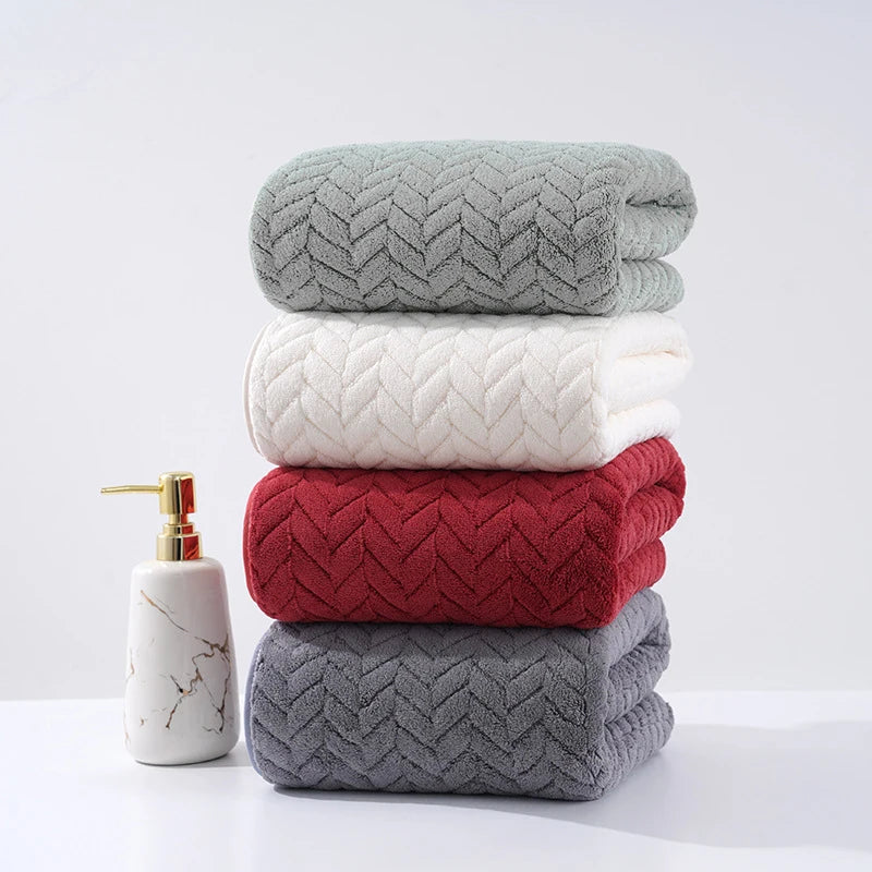 Solid Color Towel Set of 4pcs, Ultra Soft   Highly Absorbent, 4 Color Options.