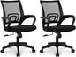 NEO CHAIR Black Mesh Gaming Office Chair Mid Back Lumbar Support Adjustable Height, Swivel.