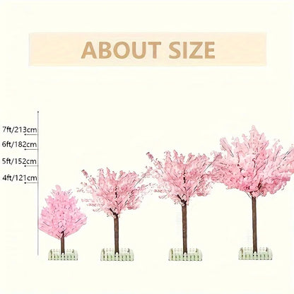 Artificial Cherry Trees Indoor Decor: Handmade Natural Fake Cherry Blossom Tree.