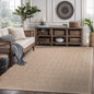 5x7 Natural Fiber Area Rug, Herringbone Seagrass Design for Indoor Outdoor Use in Living Room Patio