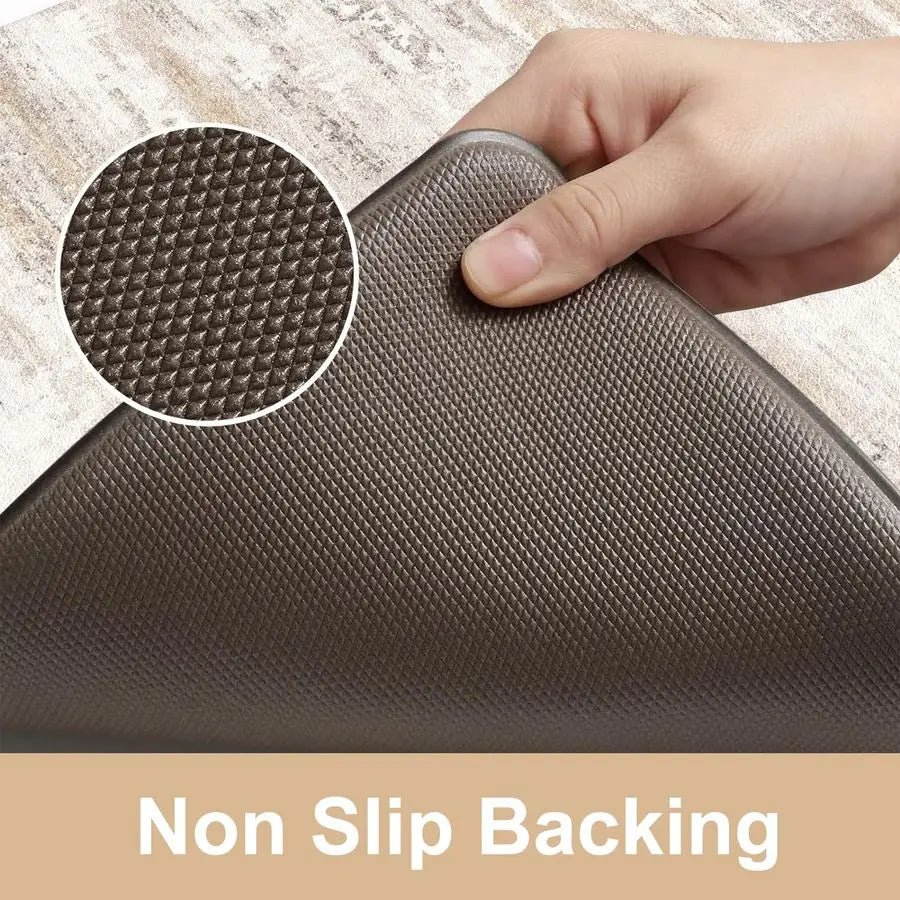 Anti Fatigue Kitchen Mats for Floor 2 Piece, Cushioned Abstract Kitchen Rugs, Memory Foam.