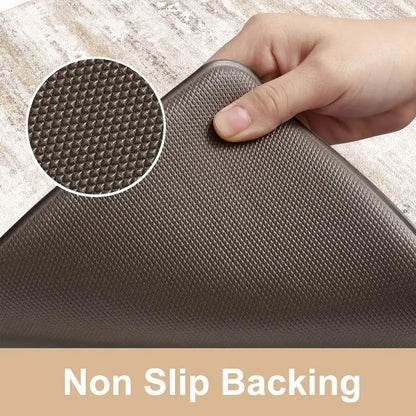 Anti Fatigue Kitchen Mats for Floor 2 Piece, Cushioned Abstract Kitchen Rugs, Memory Foam.