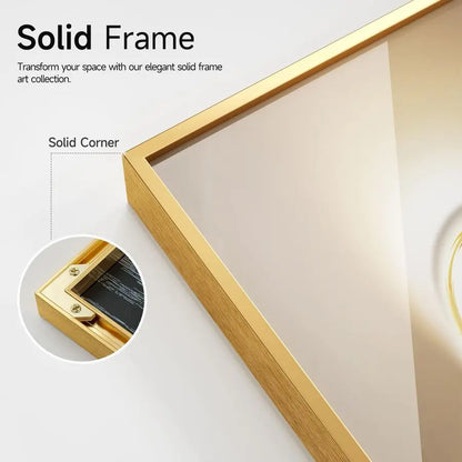Modern Luxury Gold Wall Art, Set of 3 Piece Contemporary Paintings Artwork for Walls.