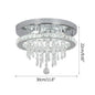 Luxury Crystal Ceiling Lamp Smart Led Dining Room Pendant Light Chandelier Remote Control.