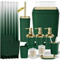 Bathroom Sets with Shower Curtain and Rugs 27PC Bathroom Accessory Set.