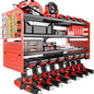 Metal Power Tool Organizer Wall Mount with Screwdriver Holder, Storage Shelves for Drills & Pliers.