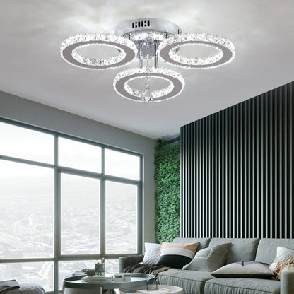 Modern Ceiling Lamp Pendant Light Crystal Led Chandelier, Bedroom Home Decor.