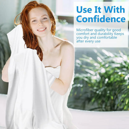 16 Pack Bulk Microfiber Towels 27x60 Oversized Highly Absorbent Soft for Beach Pool Bathroom