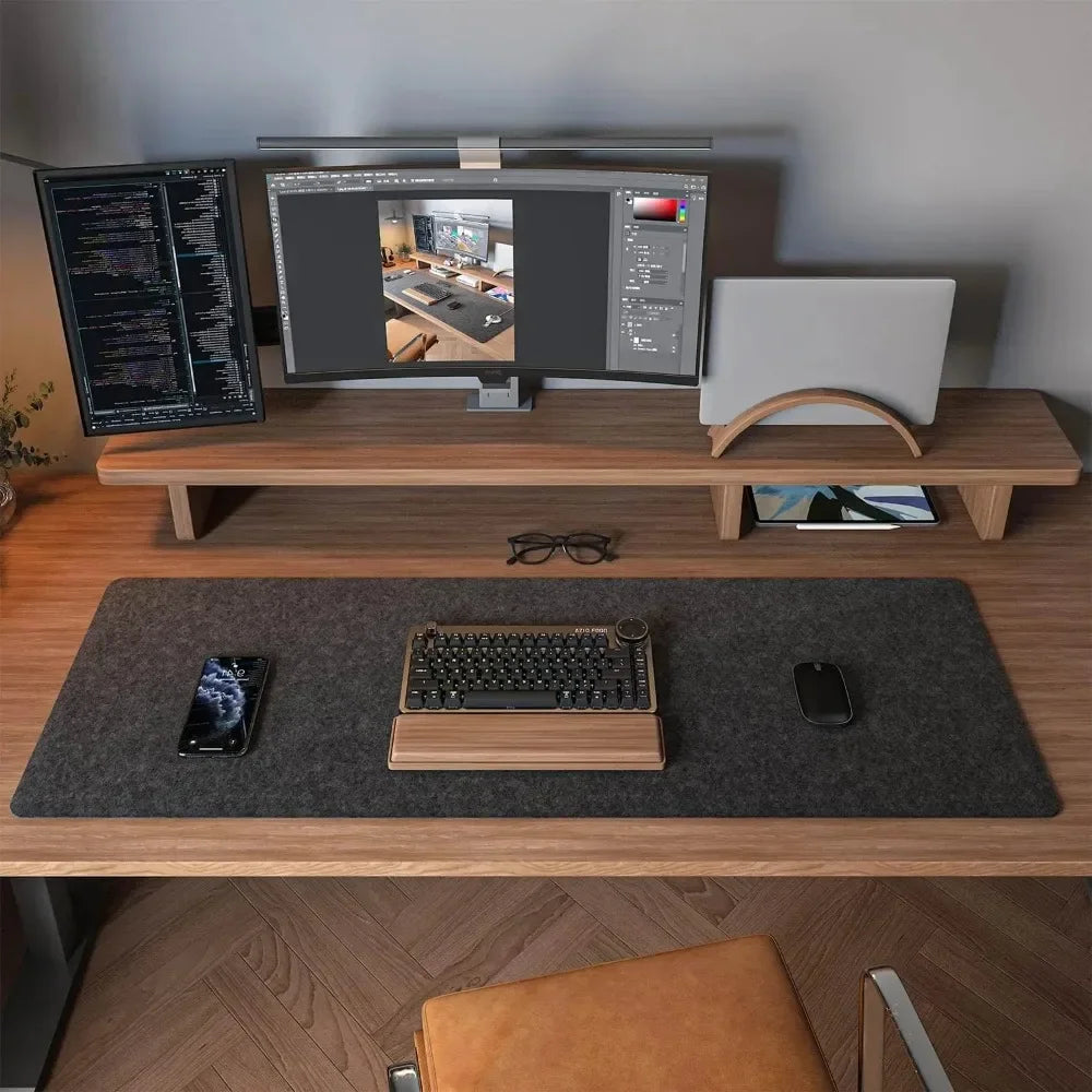 Felt Desk Computer Mat, Large Felt Mouse Pad and Keyboard Desk Protector for Office.
