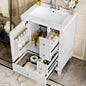 24" Bathroom Vanity with Sink,  Free Standing Single Vanity, with 3 Drawers and One Door, Customized