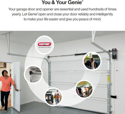 6172H-O Wall Mount Smart Garage Door Opener with Aladdin Connect, Wall Mounted- Space Saving Opener.