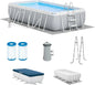 Prism Frame Premium Rectangular Above Ground Swimming Pool Set: 16ft x 8ft x 42in.