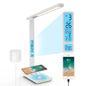 10W QI Wireless Charging LED Desk Lamp USB Charging Port Sliding, Dimmable, Auto Timer.