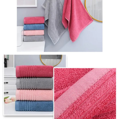 6PCS Red Bamboo Fiber Towels Sets Home Bath, Face Towel Thick Absorbent Luxury