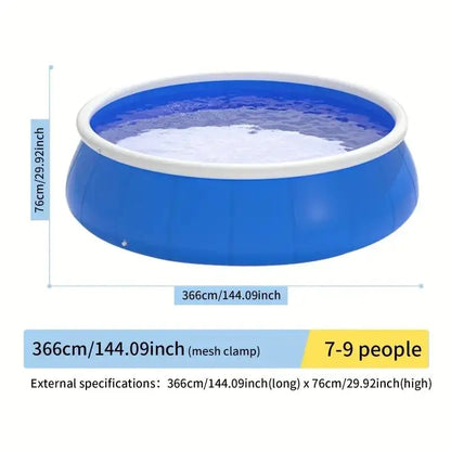 Inflatable Swimming Pool - Butterfly Design Coil Mesh Pool for Outdoor Fun and Relaxation