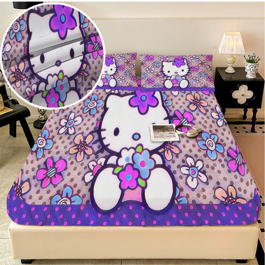 Sanrio Hello Kitty elastic Bed Sheets, Soft, warm velvet bedspreads, mattress covers, bed sheet protectors