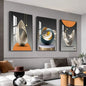 Wall Art, Bright Style Framed Wall Art, Abstract Modern Art Shape Pattern.