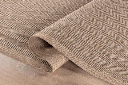 5x7 Natural Fiber Area Rug, Herringbone Seagrass Design for Indoor Outdoor Use in Living Room Patio