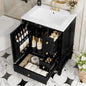 24" Bathroom Vanity with Sink,  Free Standing Single Vanity, with 3 Drawers and One Door, Customized