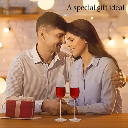 6-Pack Ribbed Wine Glasses, Vintage Stemmed Champagne & Cocktail Glasses.