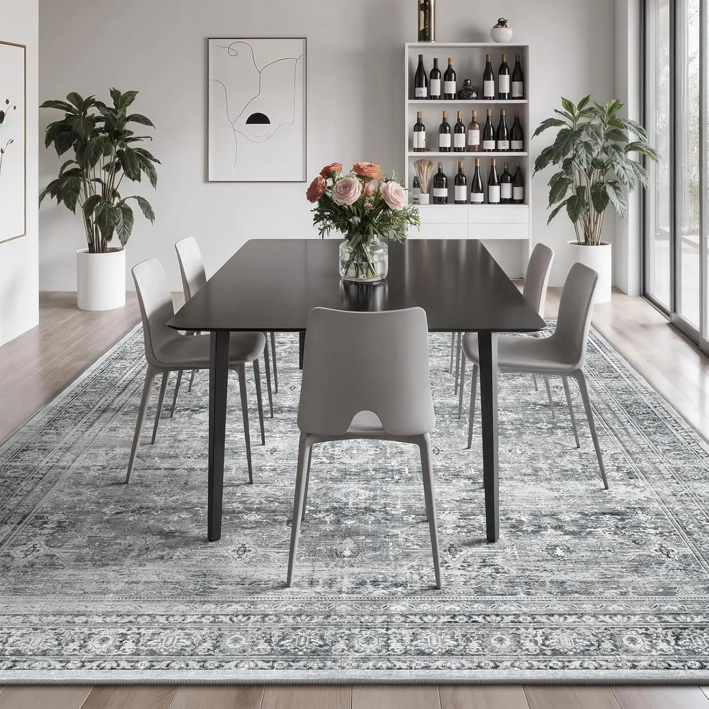 Modern Gray Area Carpet