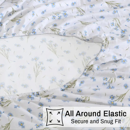 Flannel Sheets Queen Size 100 Cotton Double Brushed Bed Sheets,16 Inches Queen Sheet Set, Breathable
