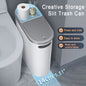 2/1 Pack Bathroom Trash Can, Small Durable Plastic Trash Can, Easy to Clean, Space-Saving.