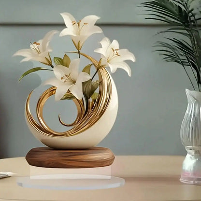 1 piece of lily desktop decoration ornament for living room desktop and office.