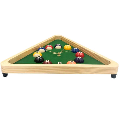 Billiards Pool Ball Clock 14Inch Triangle Pool Table Cool Wall Clock.