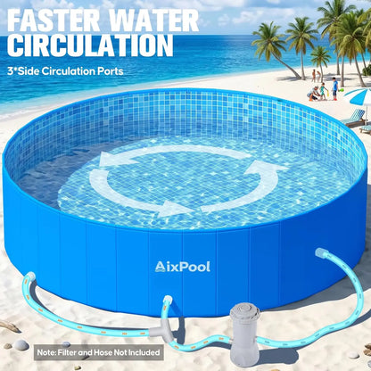 2026 Extra Large Foldable Pool, Non-Inflatable Pool for Adult, Foldable Swimming Pool.