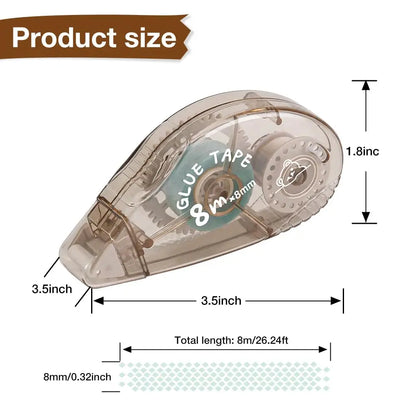8-pack handmade office stickers, stamps, notes, large capacity double-sided glue tape.