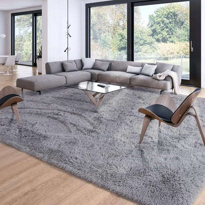 Soft Modern Indoor Large Shaggy Rug for Living Room Bedroom, Non-Slip Plush Fluffy.