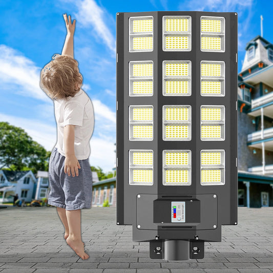 5000W Solar Street Light 300000Lm Solar, Dusk to Dawn 6500k IP65 Waterproof.