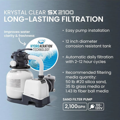 Ultra XTR 24 ft x 52 in Above Ground Pool Set, Round Swimming Pool with Steel Frame, with filter & pump.