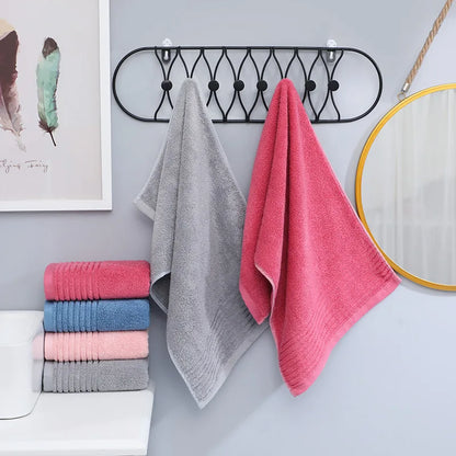 6PCS Red Bamboo Fiber Towels Sets Home Bath, Face Towel Thick Absorbent Luxury
