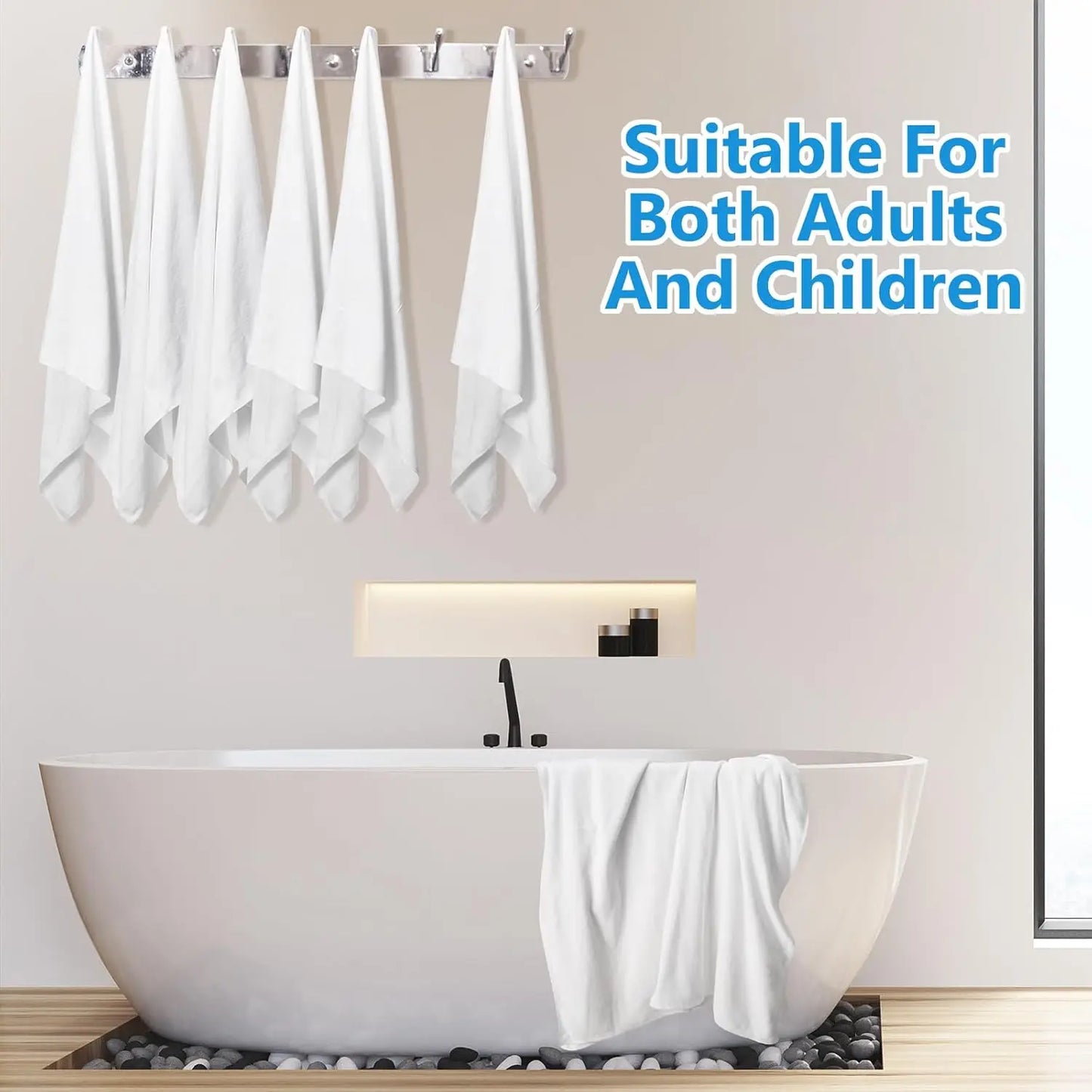 16 Pack Bulk Microfiber Towels 27x60 Oversized Highly Absorbent Soft for Beach Pool Bathroom