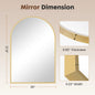 JHK 26"x38" Arched Metal Framed Bathroom Mirrors for Wall  Hanging and Bedroom Entryway