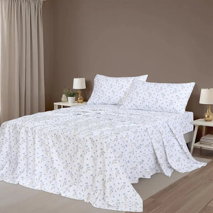 Flannel Sheets Queen Size 100 Cotton Double Brushed Bed Sheets,16 Inches Queen Sheet Set, Breathable