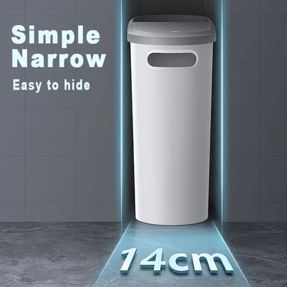 2/1 Pack Bathroom Trash Can, Small Durable Plastic Trash Can, Easy to Clean, Space-Saving.