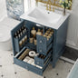 24" Bathroom Vanity with Sink,  Free Standing Single Vanity, with 3 Drawers and One Door, Customized