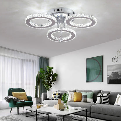 Modern Ceiling Lamp Pendant Light Crystal Led Chandelier, Bedroom Home Decor.